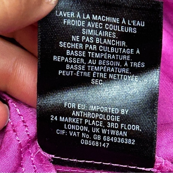 Anthropologie Maeve Mona Off the Shoulder Midi Dress Fuchsia - Picture 7 of 9